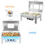 Accessoire de buffet rectangulaire en acier inoxydable