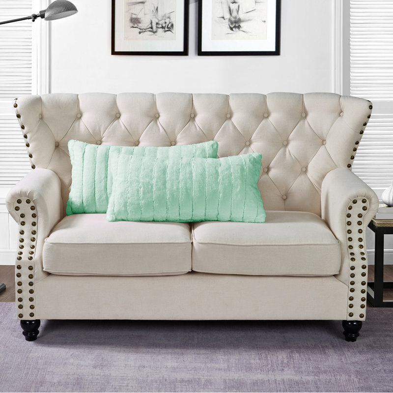 Super Mink Polyester Zip Pillow Cover, Bleached Aqua