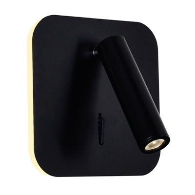 6-Inch Integrated LED Rectangular Wall Sconce – Matte Black Finish, Ideal for Hallways, Bedrooms, and Living Rooms