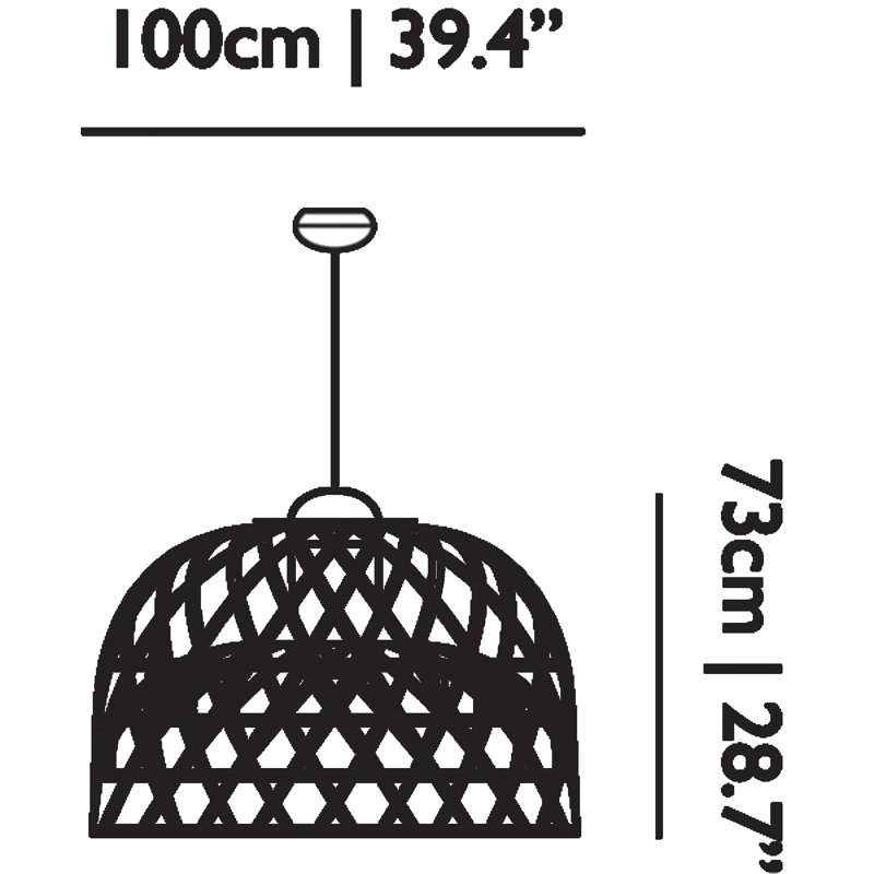 Emperor 1 - Light Pendant, Purple Red, Medium