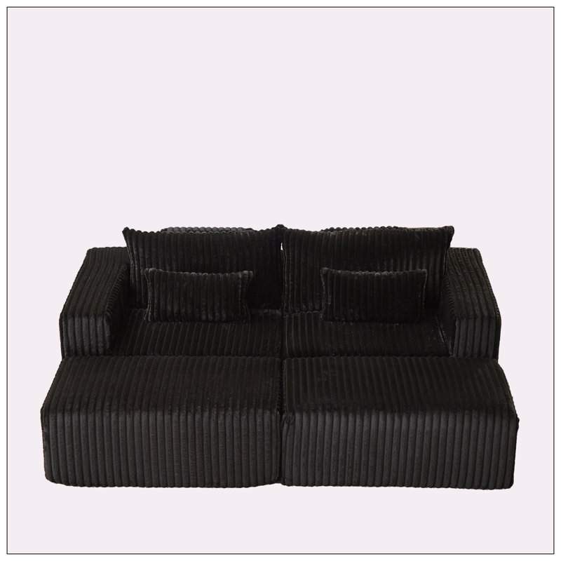 Méridienne surdimensionnée 87 po, Black