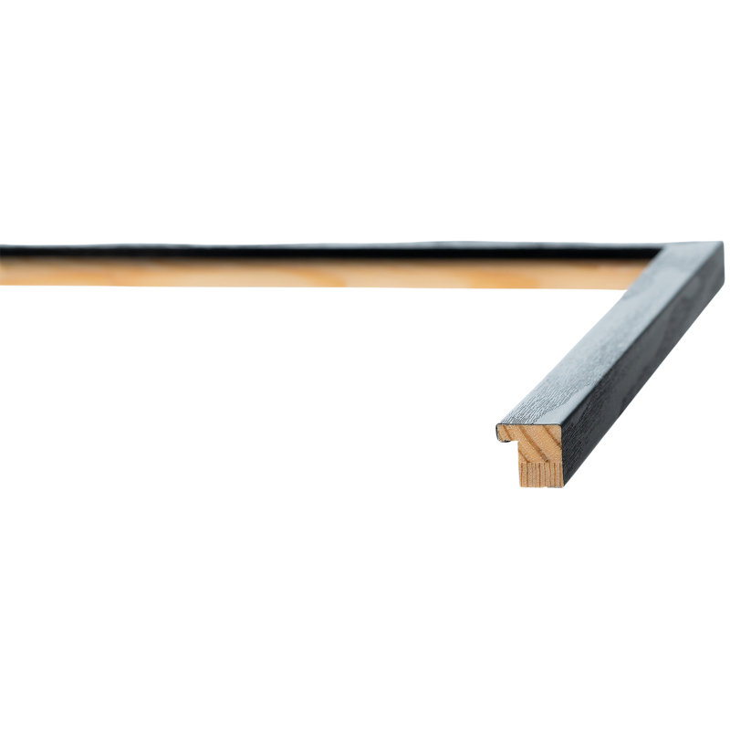 Cadre pour photo simple en bois embossé, 5 po x 7 po, Noir