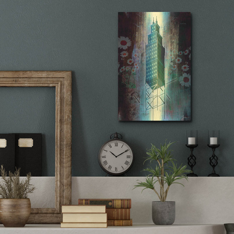 «Spring Time In The City» par Greg Simanson, art mural en métal, H 16 po x l 12 po