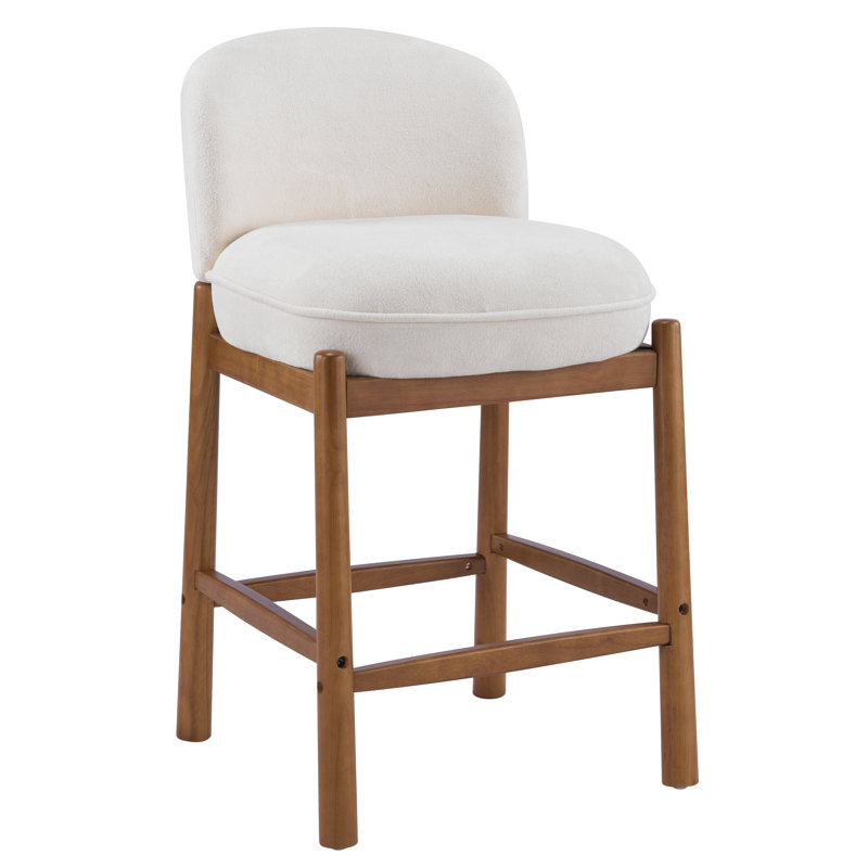 Tabouret de bar à hauteur de comptoir de 26,50 po Orwell, Beige, 2