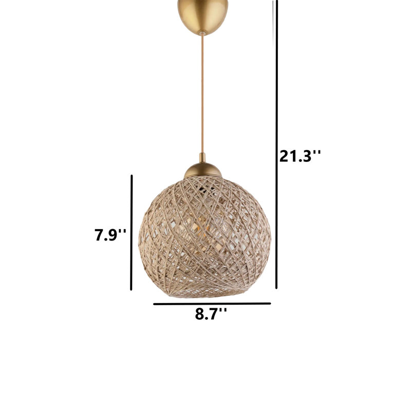 Lustre sphérique à 1 lumière Hargie, Or / bronze / laiton antique