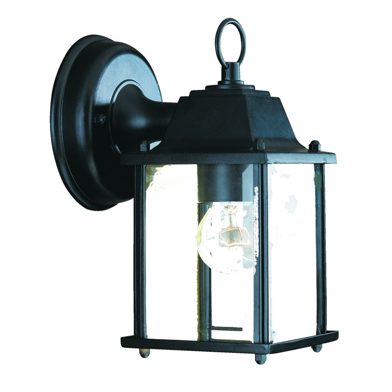 Ledbetter Wall Light, Matte Black, Clear Beveled