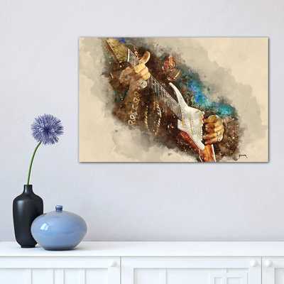 Jimi's Electric Guitar - Wrapped Canvas Print