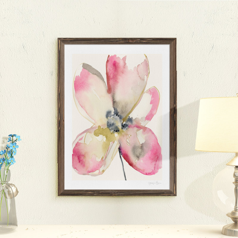 « magenta pétales ii » par paul cezanne-cadre photo, reproduction d’art, H 28 po x l 38 po x 1,25 po, Espresso Framed Canvas