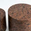 Ensemble de 2 tables basses gigognes rondes, table d'appoint en forme de souche d'arbre, sans assemblage, table d'appoint rustique à grain de tourbillon naturel pour le salon, décor de maison de campagne moderne Wabi-Sabi, pommeau brun