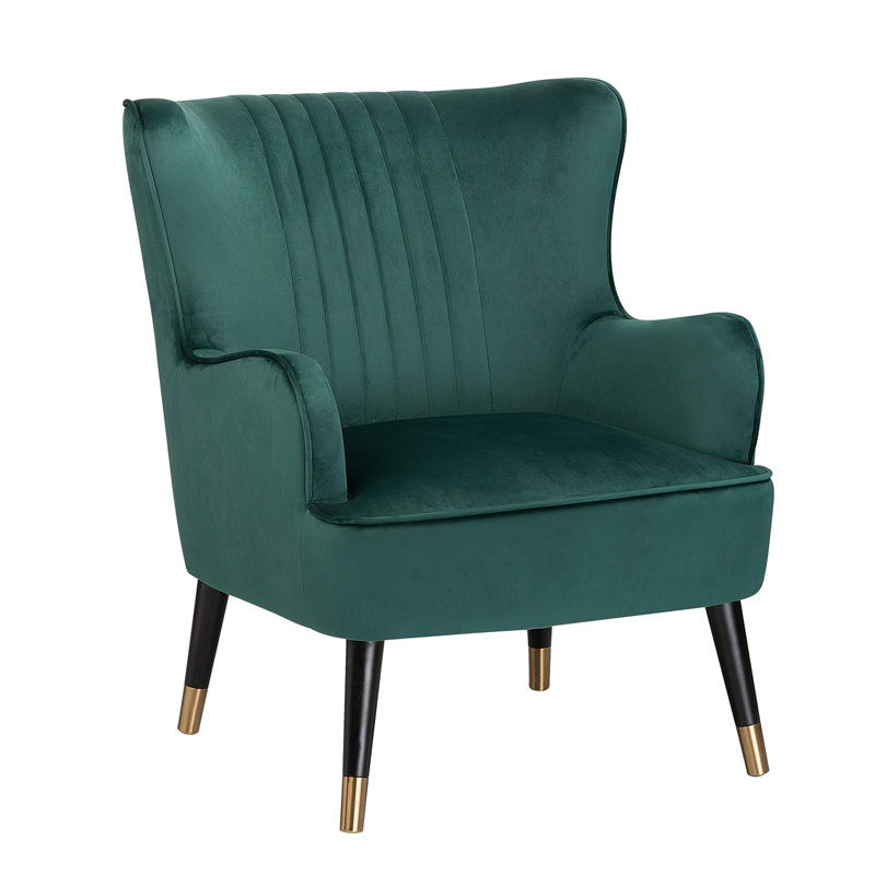 Dao Upholstered Wingback Chair, Green