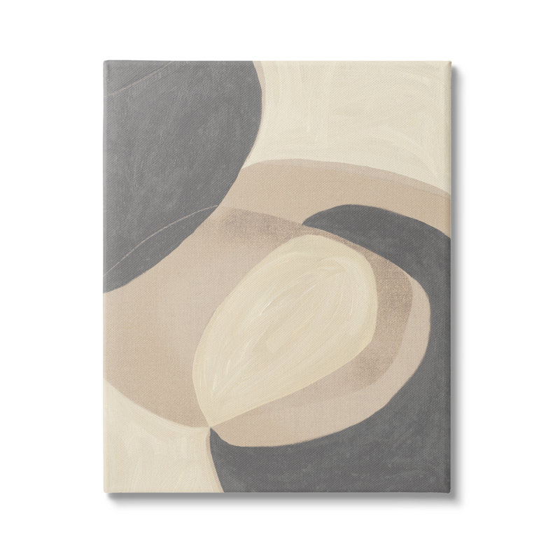 «Modern Rock Shapes Abstract Neutral Tones Super» par Kippi Leonard, L 16 po x H 20 po, Toile tendue