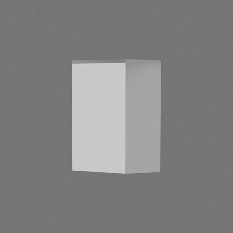 7'' H x 8.25'' W x 1.63'' D Plastic Onlay Scroll