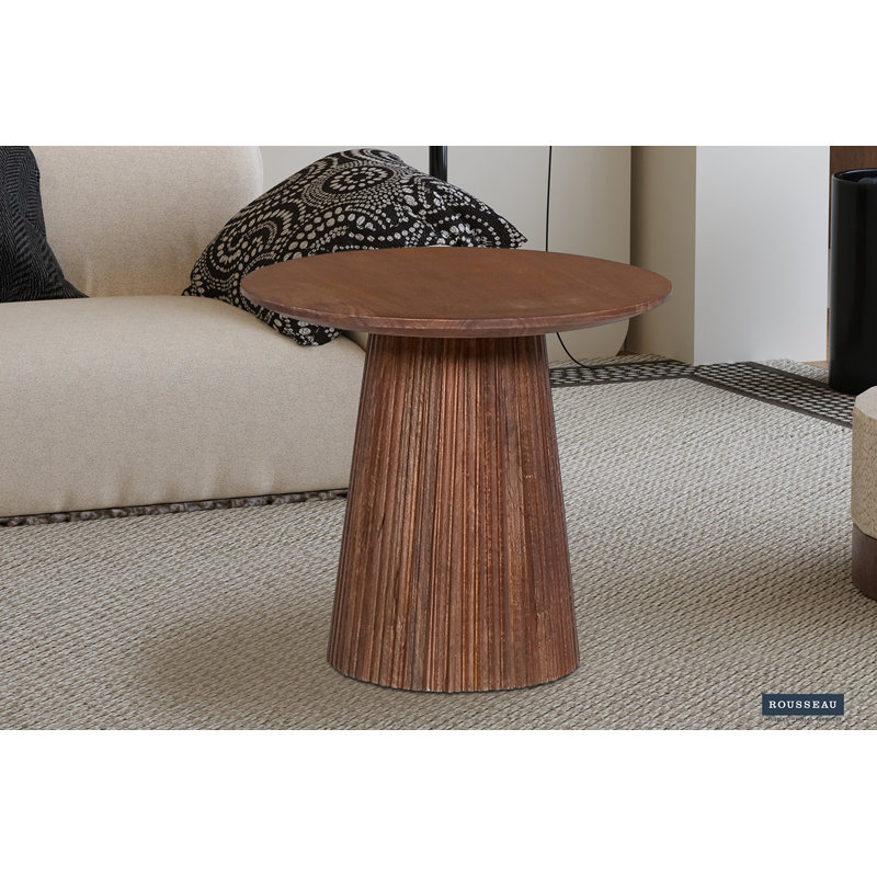 Miguel Solid Wood Coffee Table, 46 cm x 50 cm x 50 cm, Light Brown