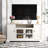 Diretha Storage Cabinet,TV Stand,Sideboard,Up To 65"TV with 2 Glass Door and Adjustable Panels-598325589