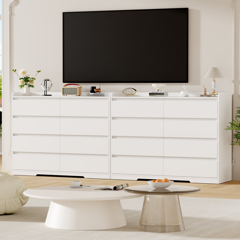 Commode double 8 tiroirs l 47,2 po