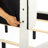 King Size White Upholstered Platform Bed