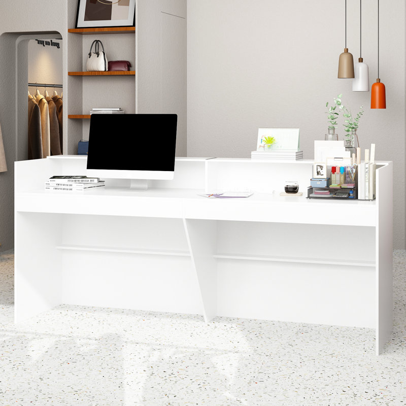Bureau de réception moderne et ergonomique avec rangement solide