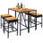 Dionysia  4 - Person Square Outdoor Rattan Dining Set with Foldable Table