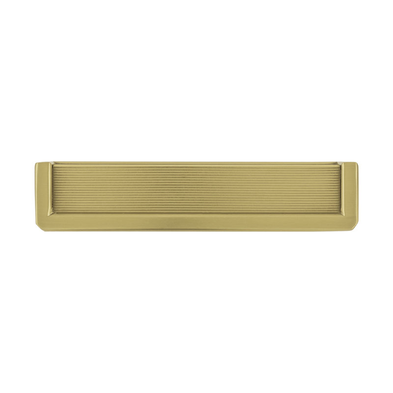 Bijou Linea Collection Pull 3 Inch Center to Center, Brushed Golden Brass