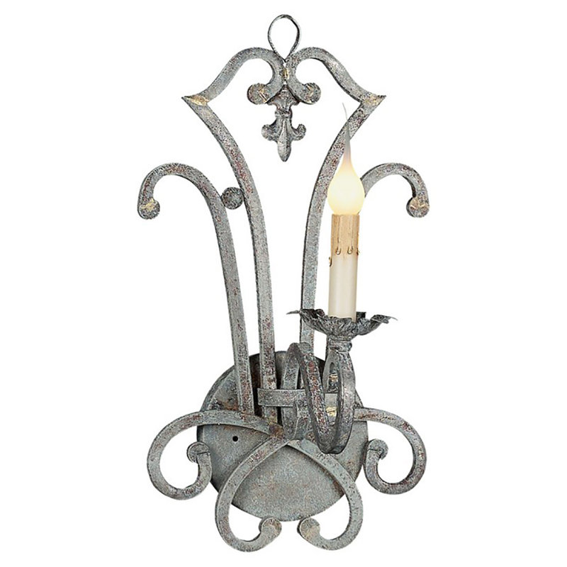 Italian Dimmable Plug-in Deep Ocean Candle Wall Light, 18"H x 10"W x 10"D