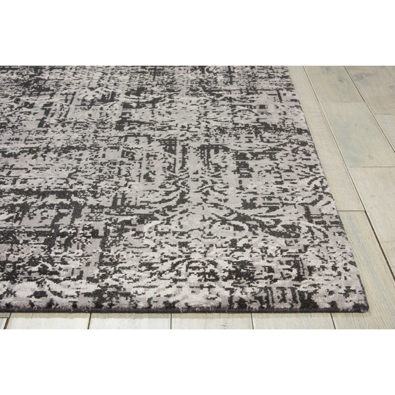 Tapis noir moderne Cannes, Rectangle 7 pi 9 po x 9 pi 9 po