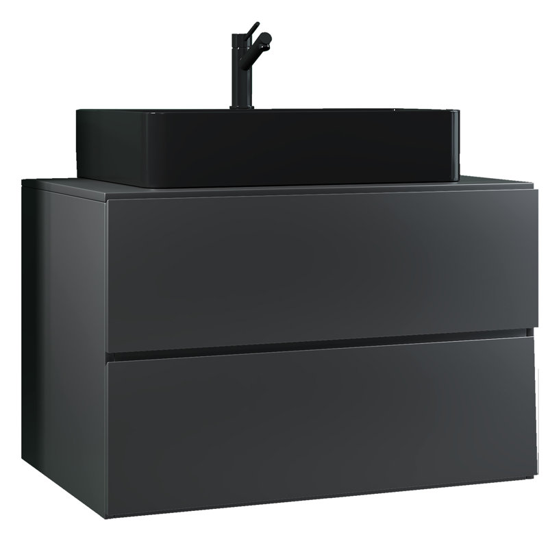 Reecie Bathroom Vanity with Basin, Black