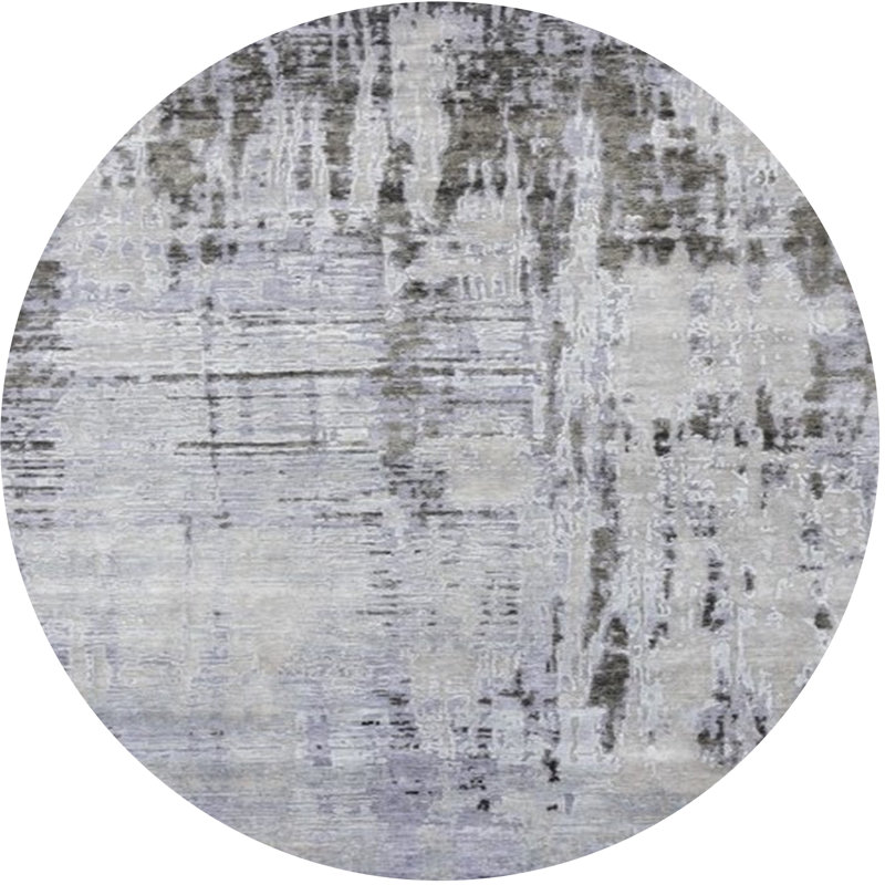 Abstract Indoor Rug, Round 4'
