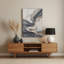 Art mural abstrait en métal gris 86-480196909