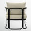 Chaise d'appoint rembourrée Mid-Century moderne avec coussin ultra épais et structure en métal industriel-729892481