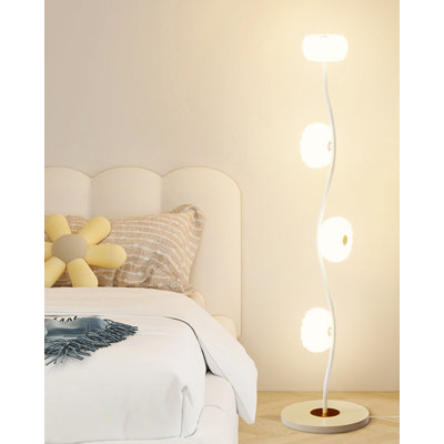 Modern Minimalist Wrought Iron, Aluminum & PVC Floor Lamp