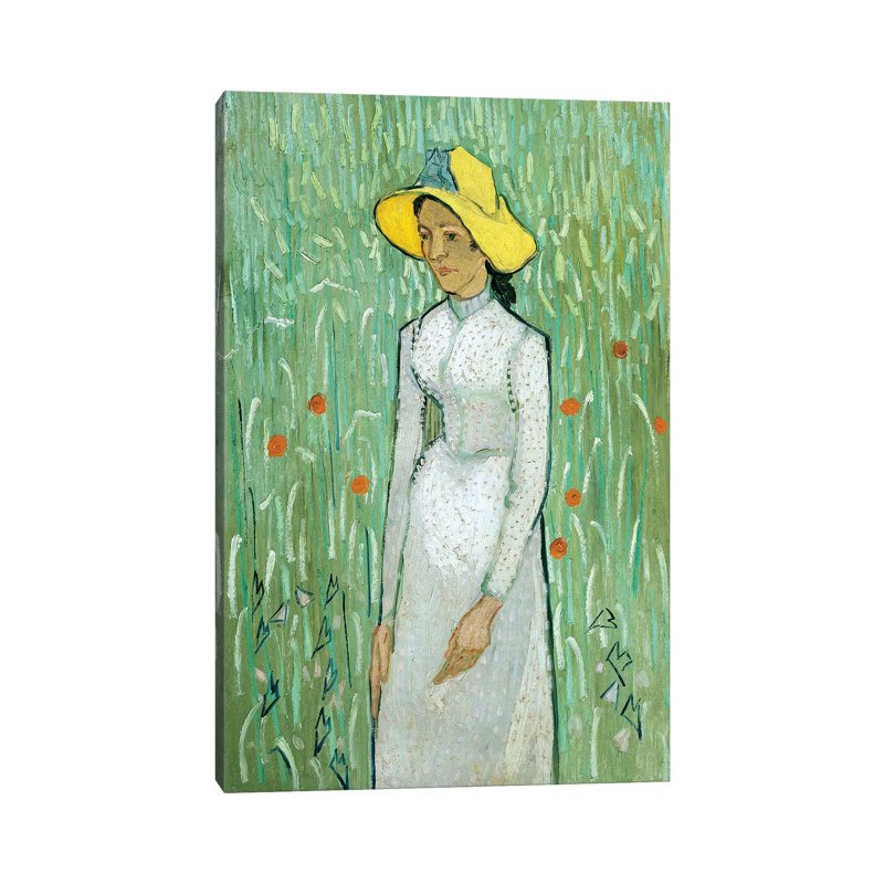 Girl In White, 1890 by Vincent Van Gogh - Wrapped Canvas Painting, 66.04 cm H x 45.72 cm W x 3.175 cm D