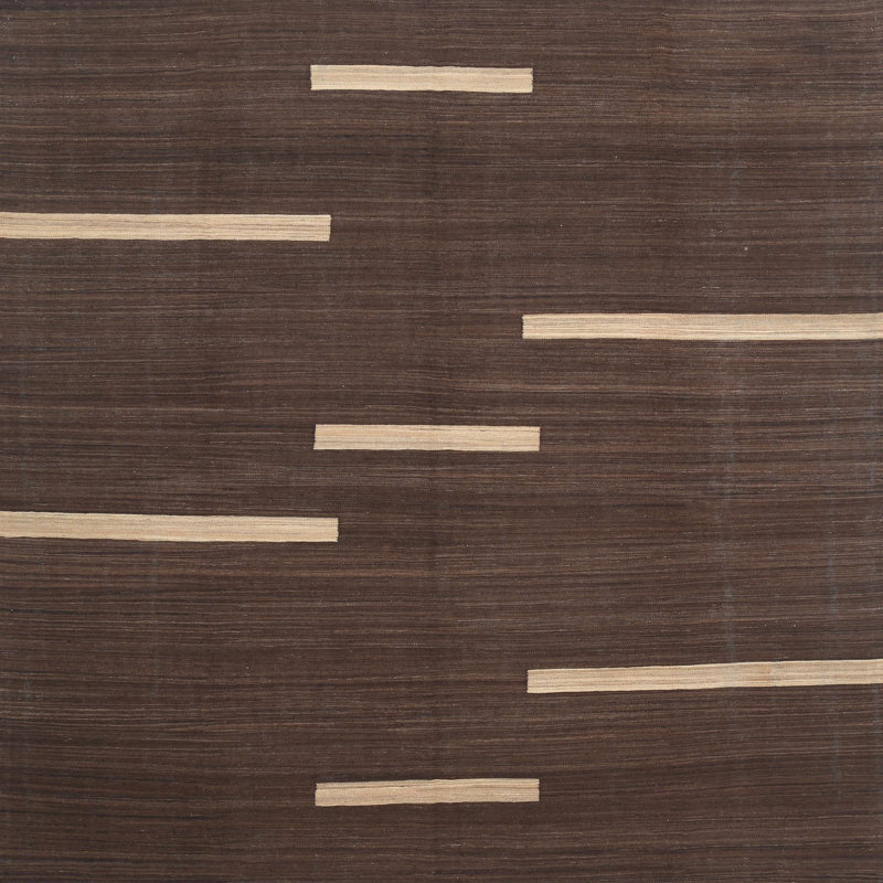Tapis contemporain brun, Carré 4 pi