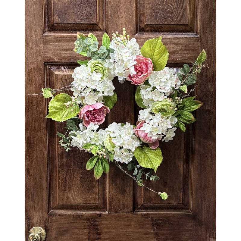 Couronne de pivoines 22 po