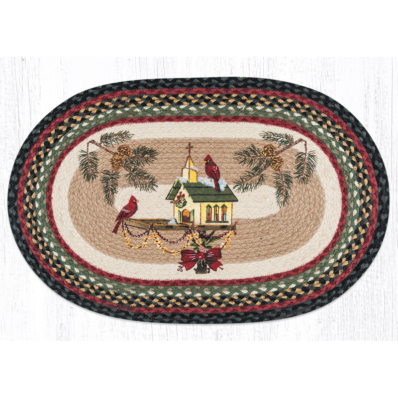  Cabane à oiseaux de Noël ovale OP-338 20 po x 30 po