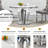 Round Dining Table Set, Faux Marble Dining Table & Velvet Chairs with Stainless Steel Pedestal, 44.88" Dining Room Table and Chairs Set, Luxury Circle Dining Table Set-1654964509-1654389219-1654389220