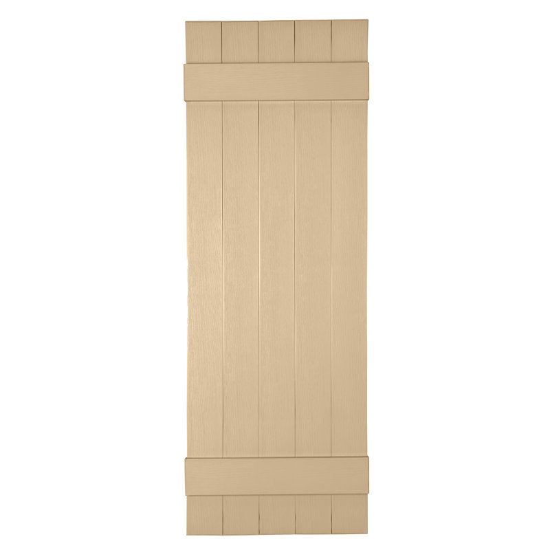 Persiennes personnalisées à 5 planches fermées, Bois de santal, 45"