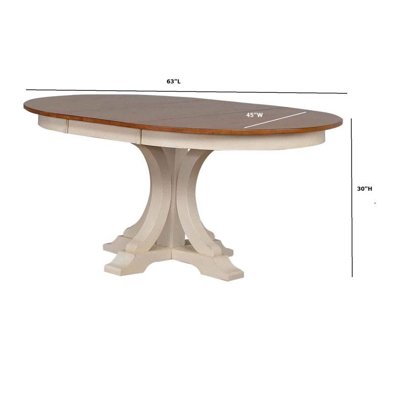 Round Extenable Solid Wood Art Deco Dining Set With 4 Chairs in Cream & Honey Finish, Caramel, Biscotti