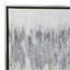 Toile abstraite, art mural encadré gris avec cadre argenté