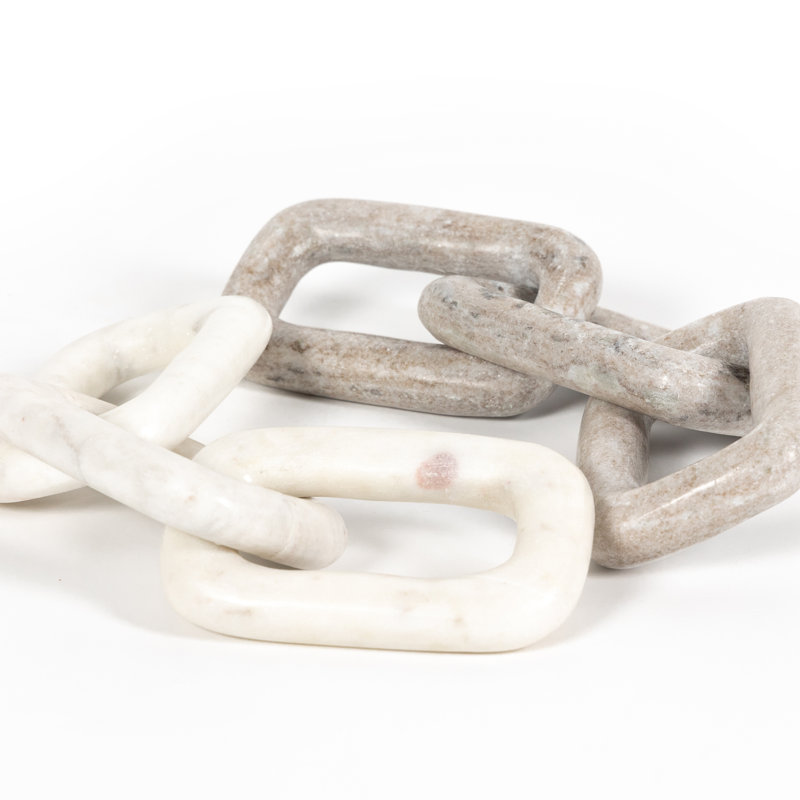 Marlow Marble Chain, Creamy Taupe Marble