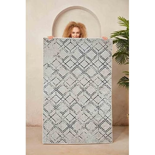 Aldaco Machine Woven / Power Loomed 80cm X 150cm Area Rug