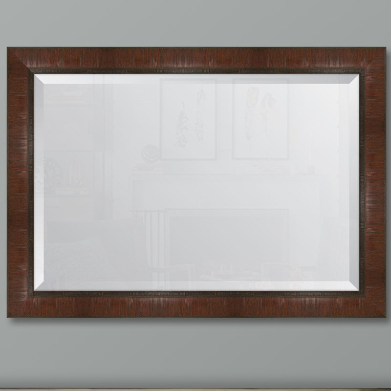 Miroir d'appoint mural Gullion, H 46 po x l 36 po, Acajou