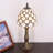 Tiffany Table Lamp 14" Tall Crystal Bead Style Stained Glass Lamp
