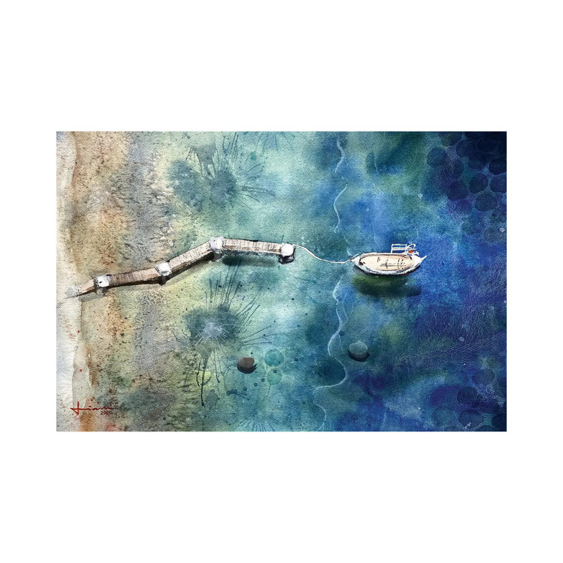 Wave by Liam Kumawat - Wrapped Canvas Print, 20.32 cm H x 30.48 cm W