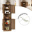 Armoire d'angle Ciauna 64,7 po avec tablettes réglables-1594764112