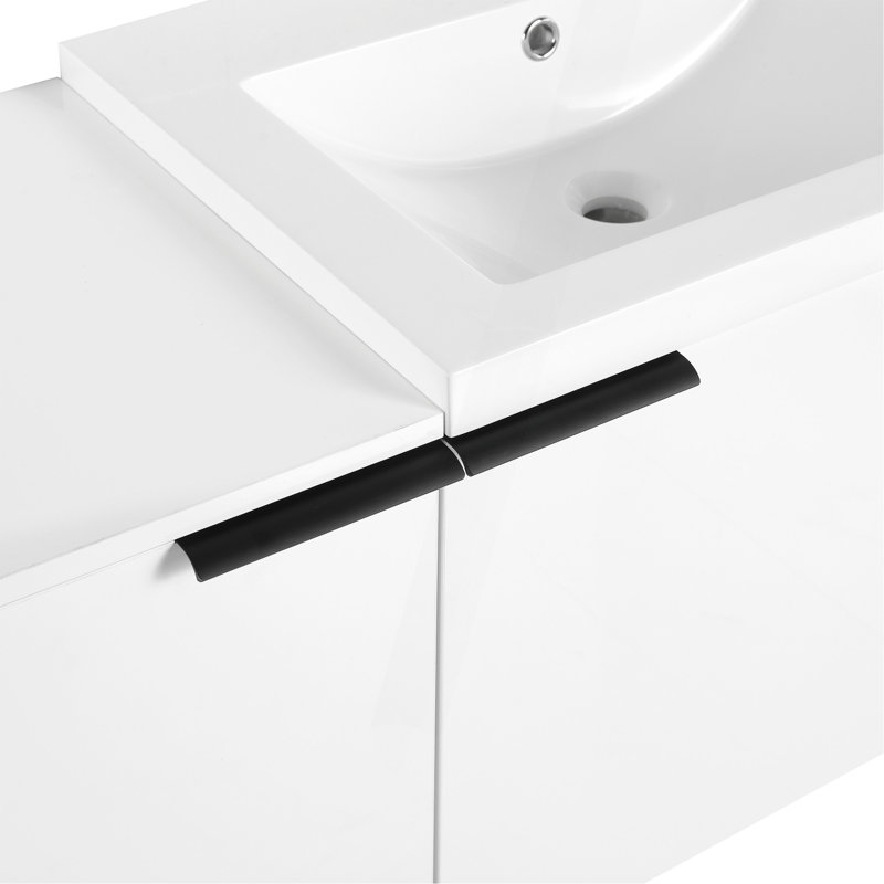 Ensemble de meuble-lavabo 48 po pour grand espace, ensemble d'armoires modernes, blanc