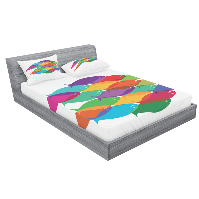 Microfiber Sheet Set, Queen Sheet Set with Fitted Sheet