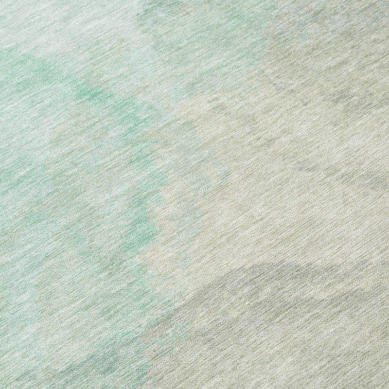 Machine Washable Indoor/Outdoor Chantille ACN2443 Casual Rug, Mint, 2'3" x 7'6" Runner