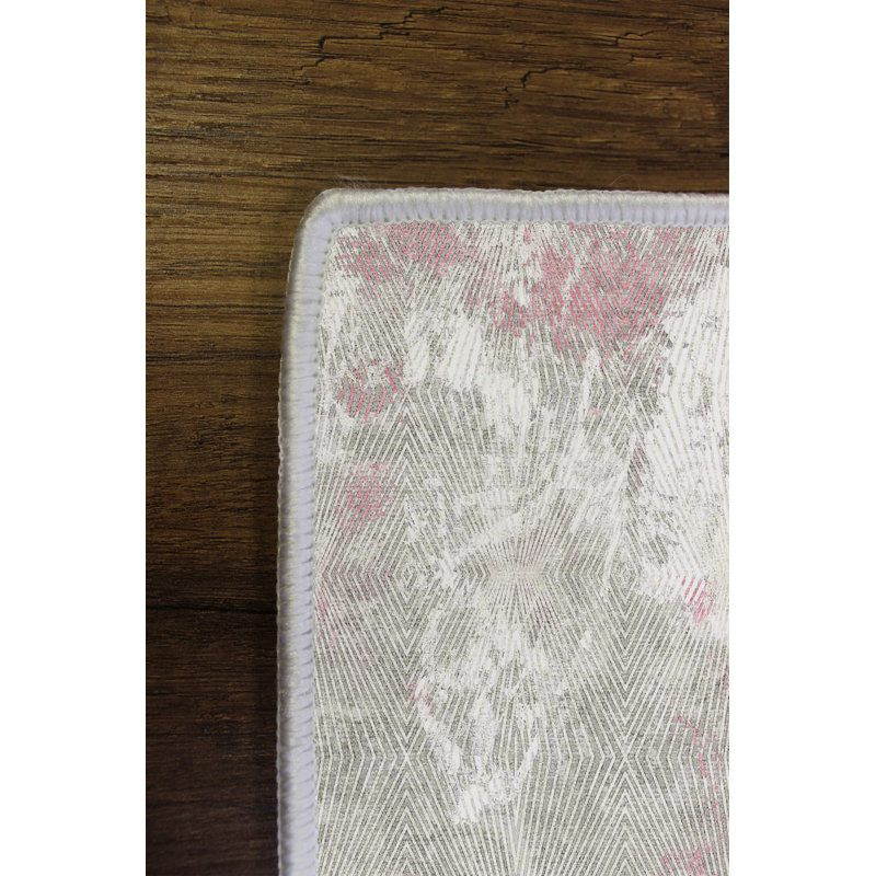 Premium Grey Area Rug (5.2 x 7.5 Feet), 100% Polyester, 650 g/m² | Antibacterial, Digital Print, Eco-Friendly | Non-Slip PVC Dot Underside, Machine Washable | Perfect for Living Room, Bedroom & Home Decor