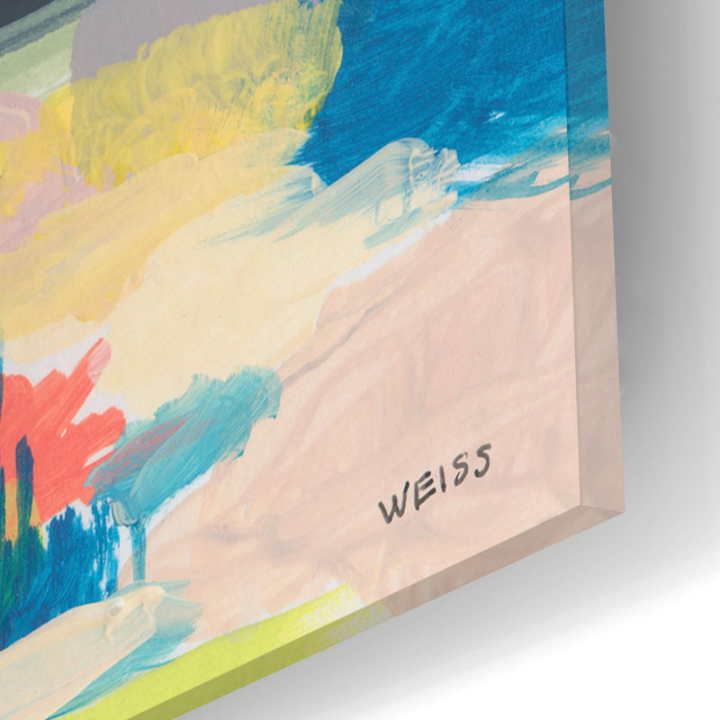 «Take Root In The Arid Soil 1» par Jan Weiss, art mural en verre acrylique, H 12 po x l 16 po x P 0,13 po
