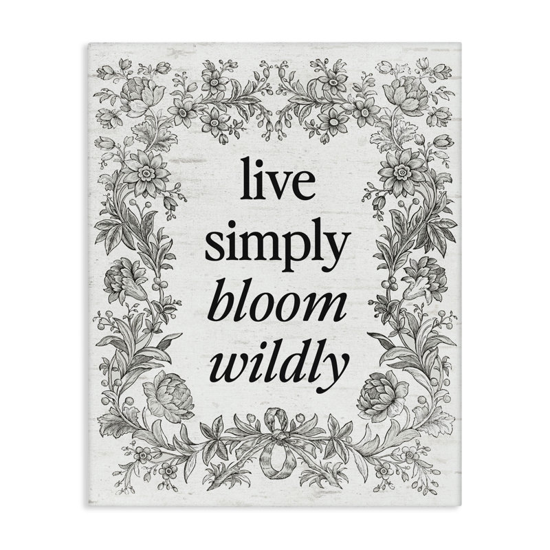 Toile rétro Bloom Wildly, H 20 po x l 16 po